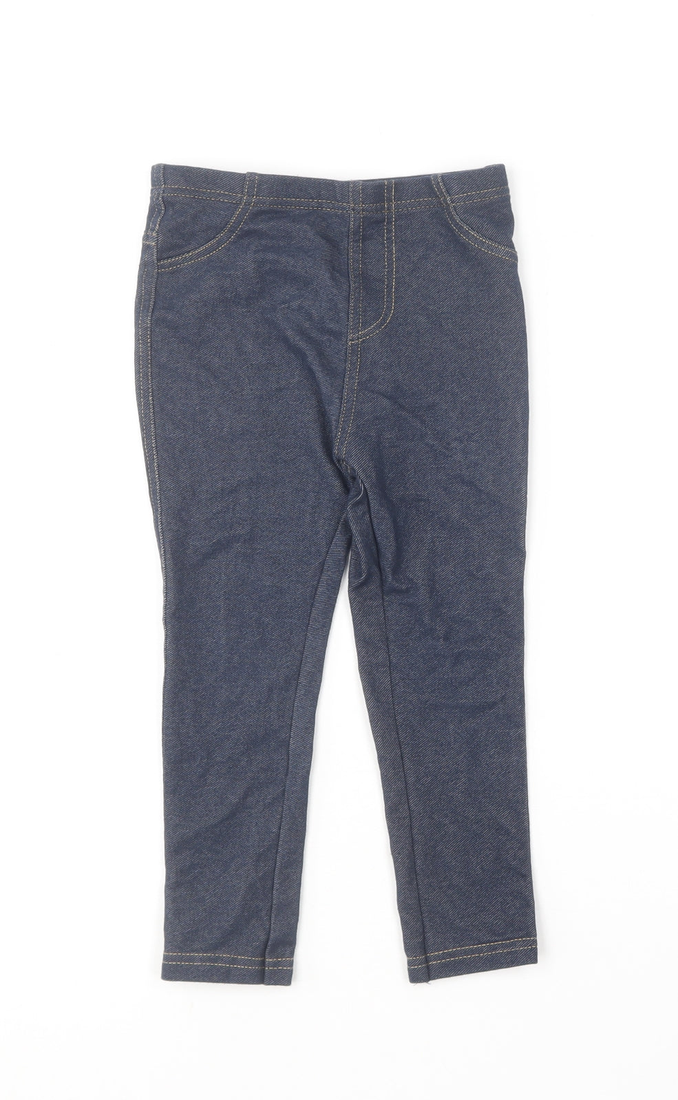 Primark  Girls Blue  Cotton Jegging Trousers Size 4-5 Years  Regular