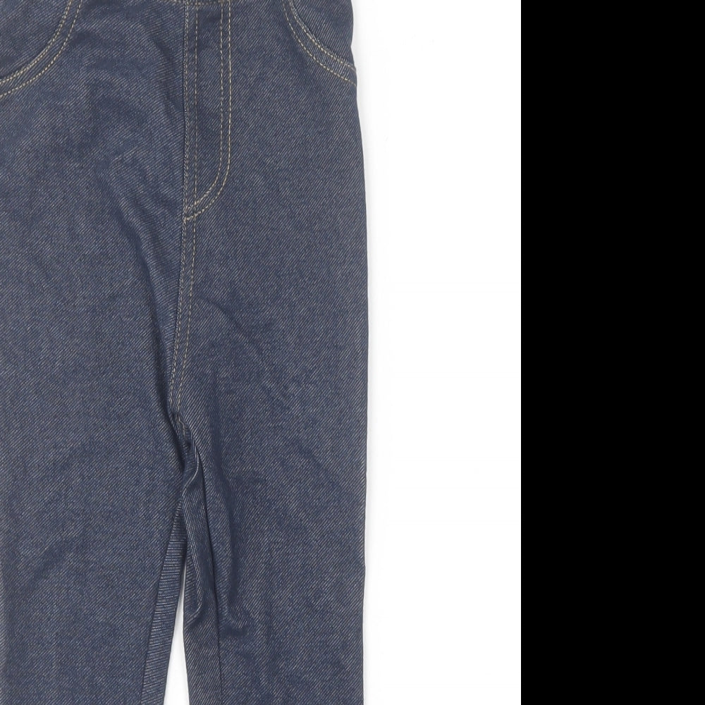 Primark  Girls Blue  Cotton Jegging Trousers Size 4-5 Years  Regular