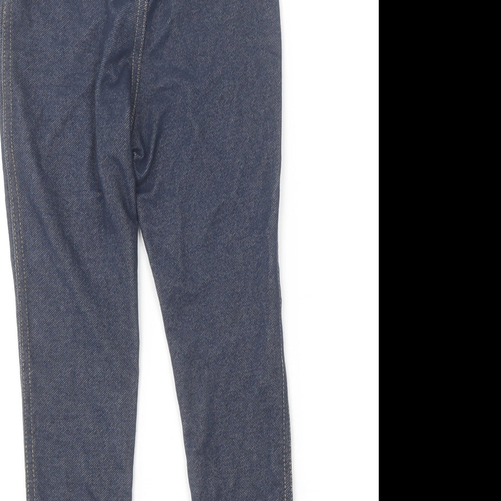 Primark  Girls Blue  Cotton Jegging Trousers Size 4-5 Years  Regular