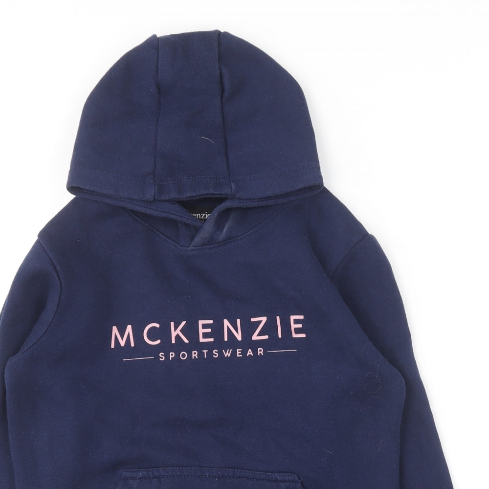 McKenzie Girls Blue  Polyester Pullover Hoodie Size 12-13 Years