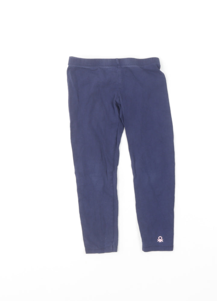 United Colors of Benetton Girls Blue  Cotton Jogger Trousers Size XS  Regular