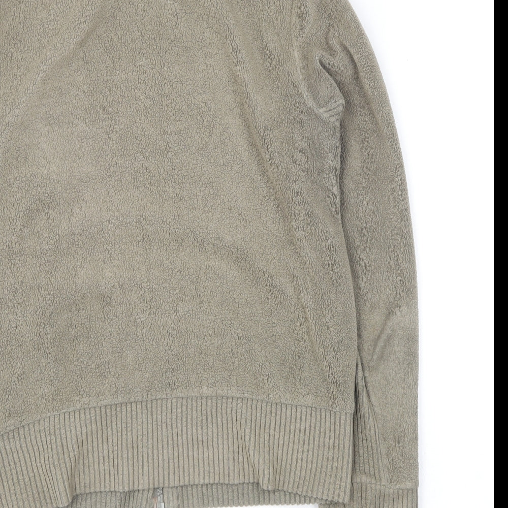 Papaya Womens Green  Polyester Full Zip Sweatshirt Size 10
