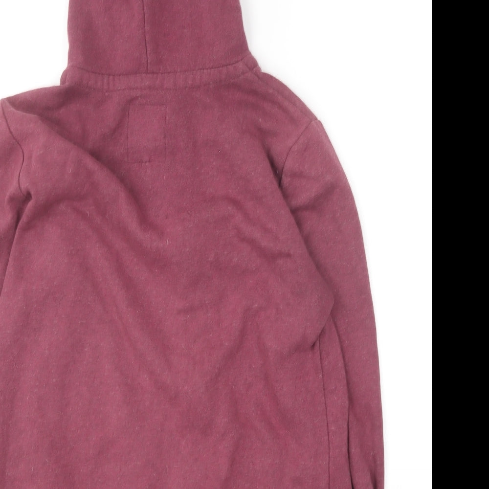Brookhaven Womens Purple  Cotton Full Zip Hoodie Size 12