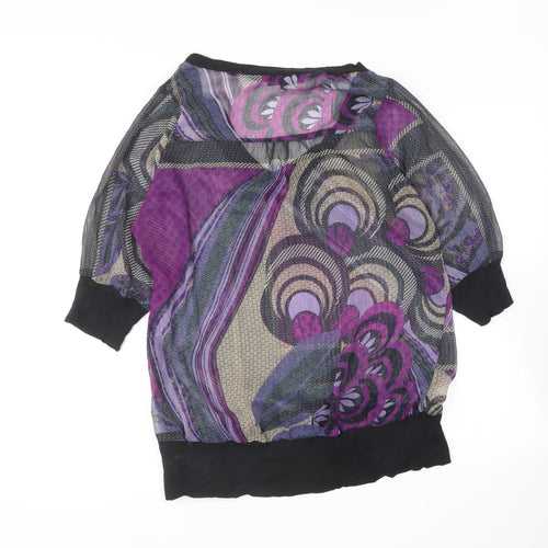 Charlise Womens Multicoloured  Polyester Basic Blouse Size 14 V-Neck