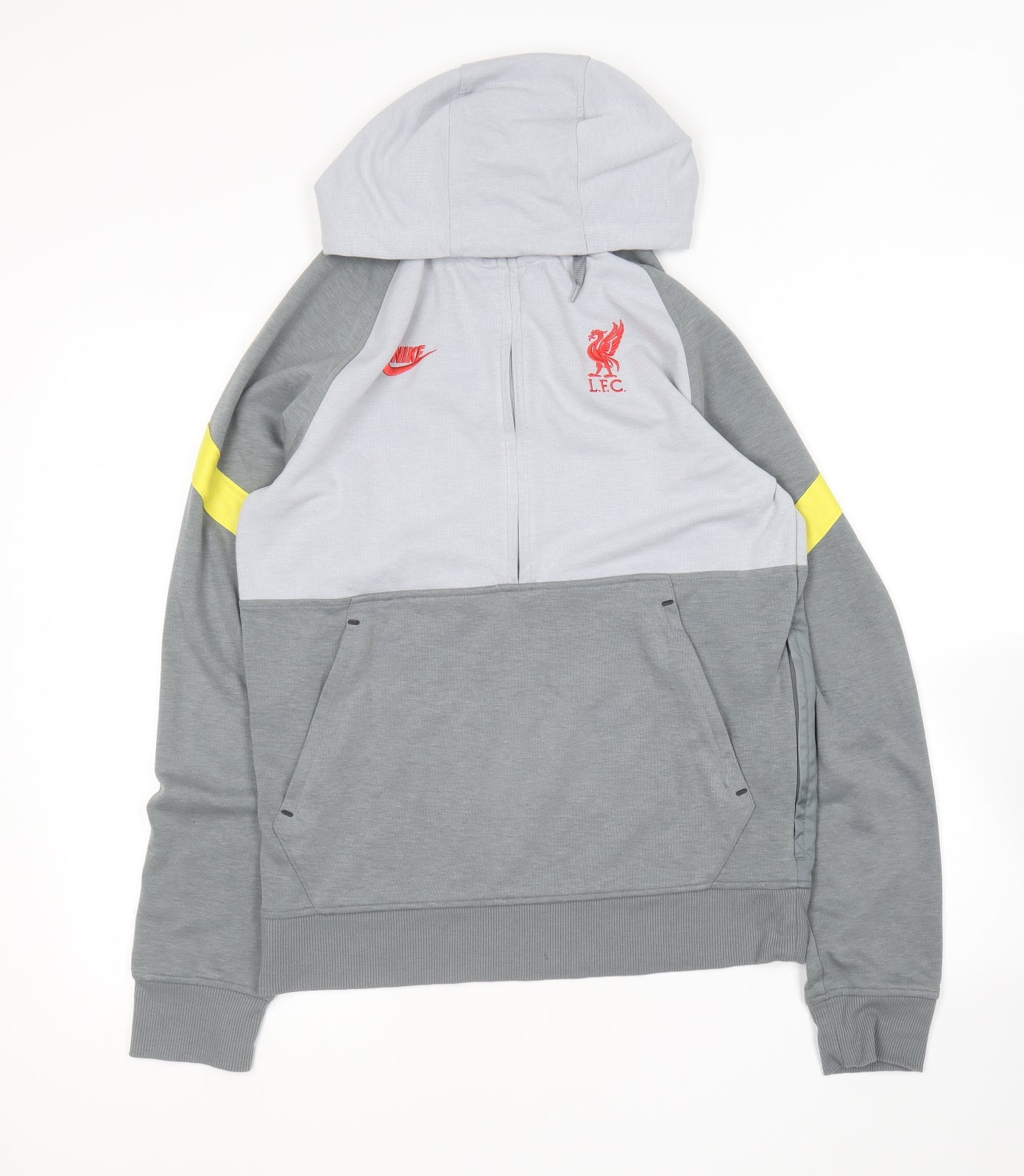 Nike Mens Grey  Polyester Full Zip Hoodie Size S   - LFC