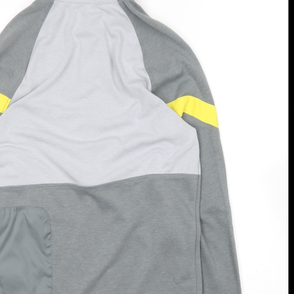Nike Mens Grey  Polyester Full Zip Hoodie Size S   - LFC
