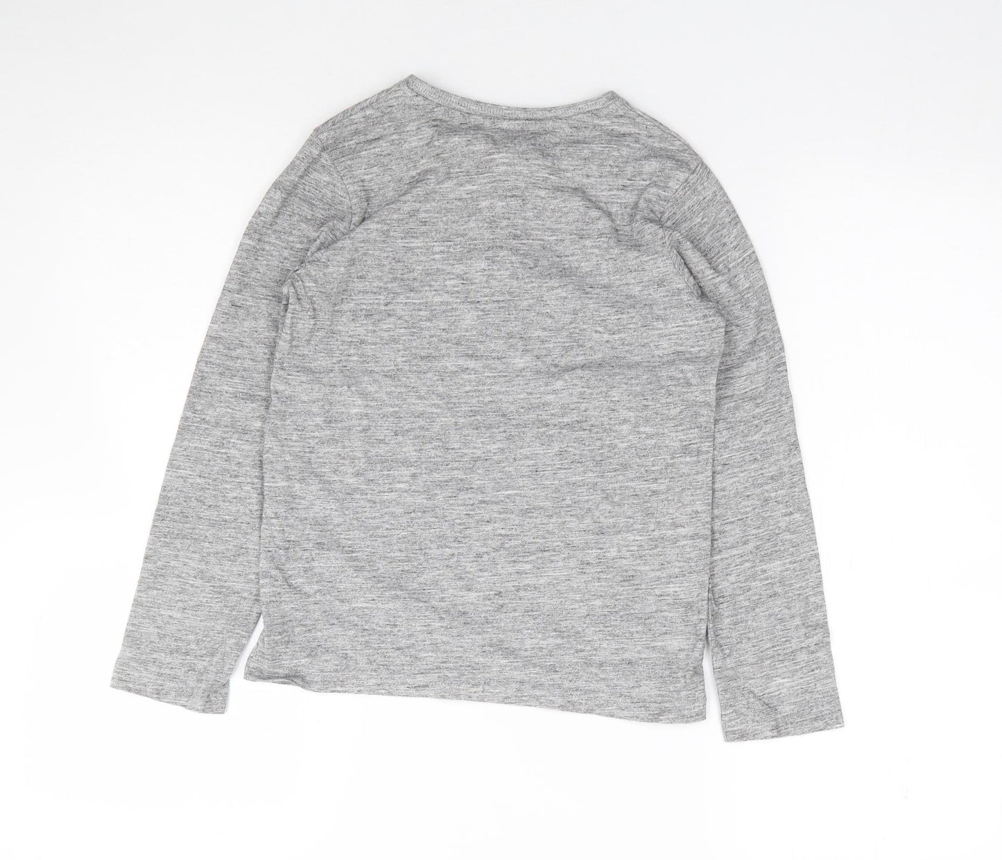 TU Boys Grey  Cotton Jersey T-Shirt Size 9 Years Crew Neck Pullover