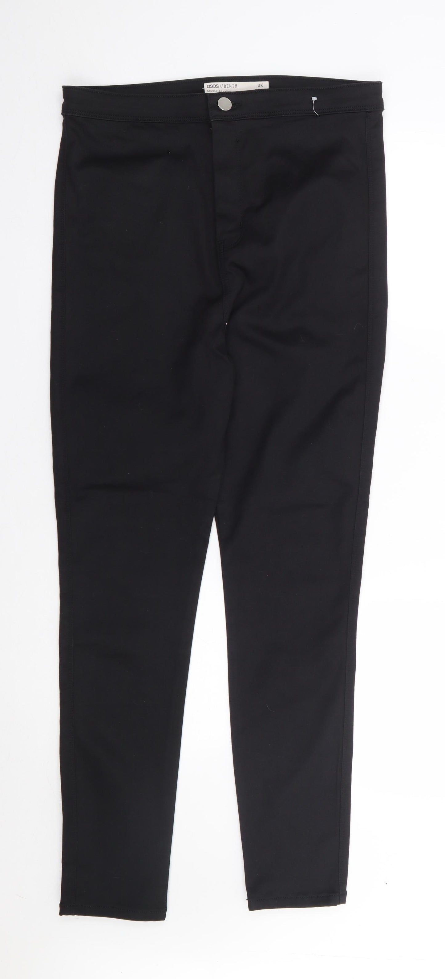 ASOS Womens Black  Cotton Skinny Jeans Size 32 L32 in Regular Zip