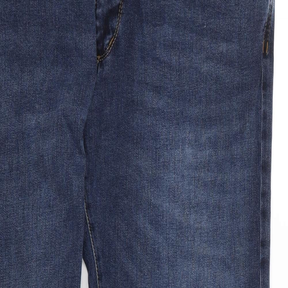 Fynch Hatton  Mens Blue  Cotton Straight Jeans Size 32 L28 in Regular Zip