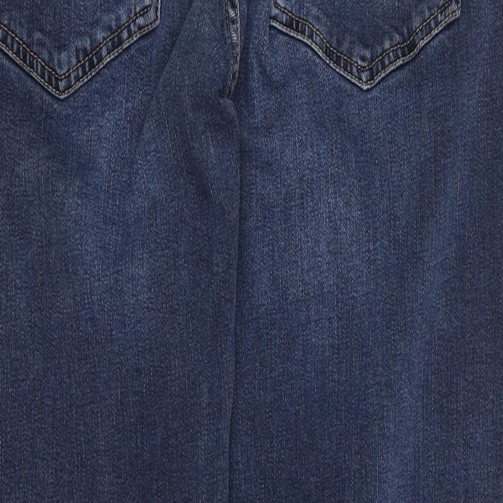 Fynch Hatton  Mens Blue  Cotton Straight Jeans Size 32 L28 in Regular Zip