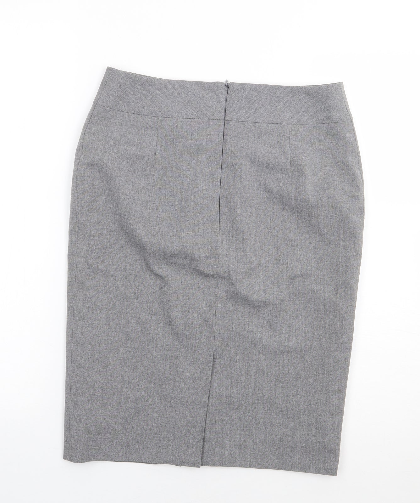Profito Advantage Womens Grey  Polyester Straight & Pencil Skirt Size 16   Zip