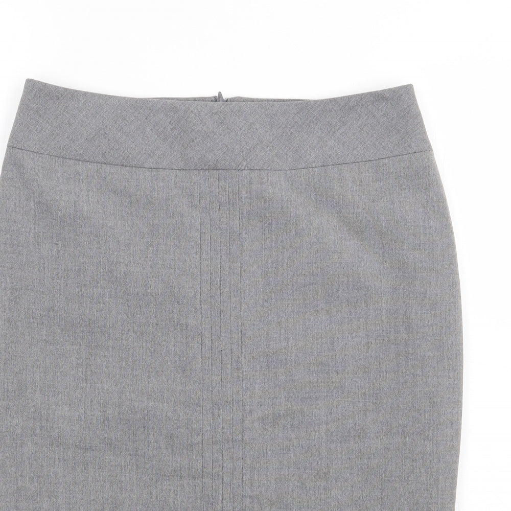 Profito Advantage Womens Grey  Polyester Straight & Pencil Skirt Size 16   Zip