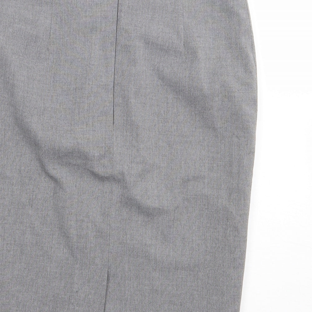 Profito Advantage Womens Grey  Polyester Straight & Pencil Skirt Size 16   Zip