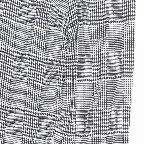 Shein Curve Womens Black Herringbone Polyester Trousers  Size XL L32 in Regular