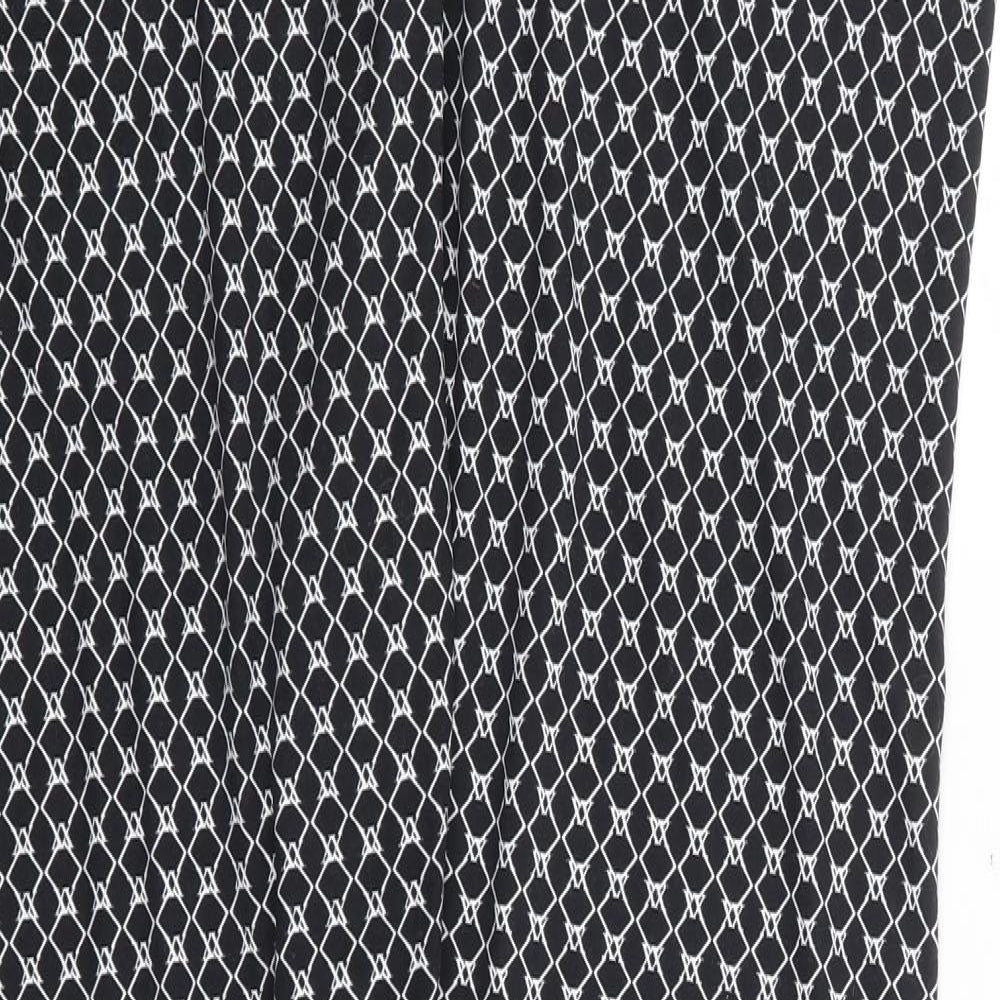 Pep&Co Womens Black Geometric Polyester Jogger Leggings Size 18 L28 in