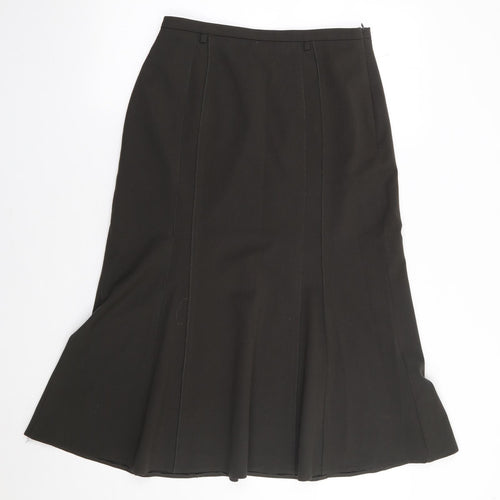 Gerry Weber Womens Green  Polyester Flare Skirt Size 28   Zip