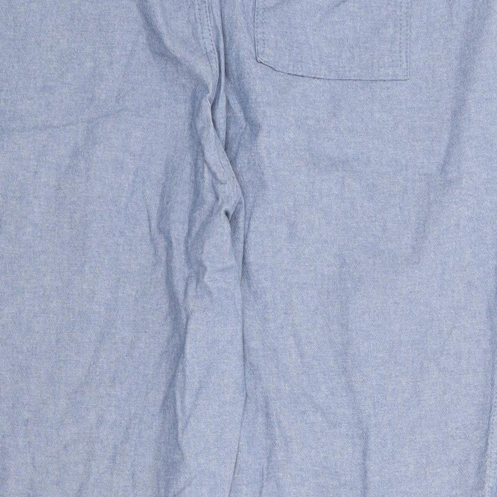 Cotton Traders Womens Blue  Cotton Trousers  Size 3XL L28 in Regular Drawstring