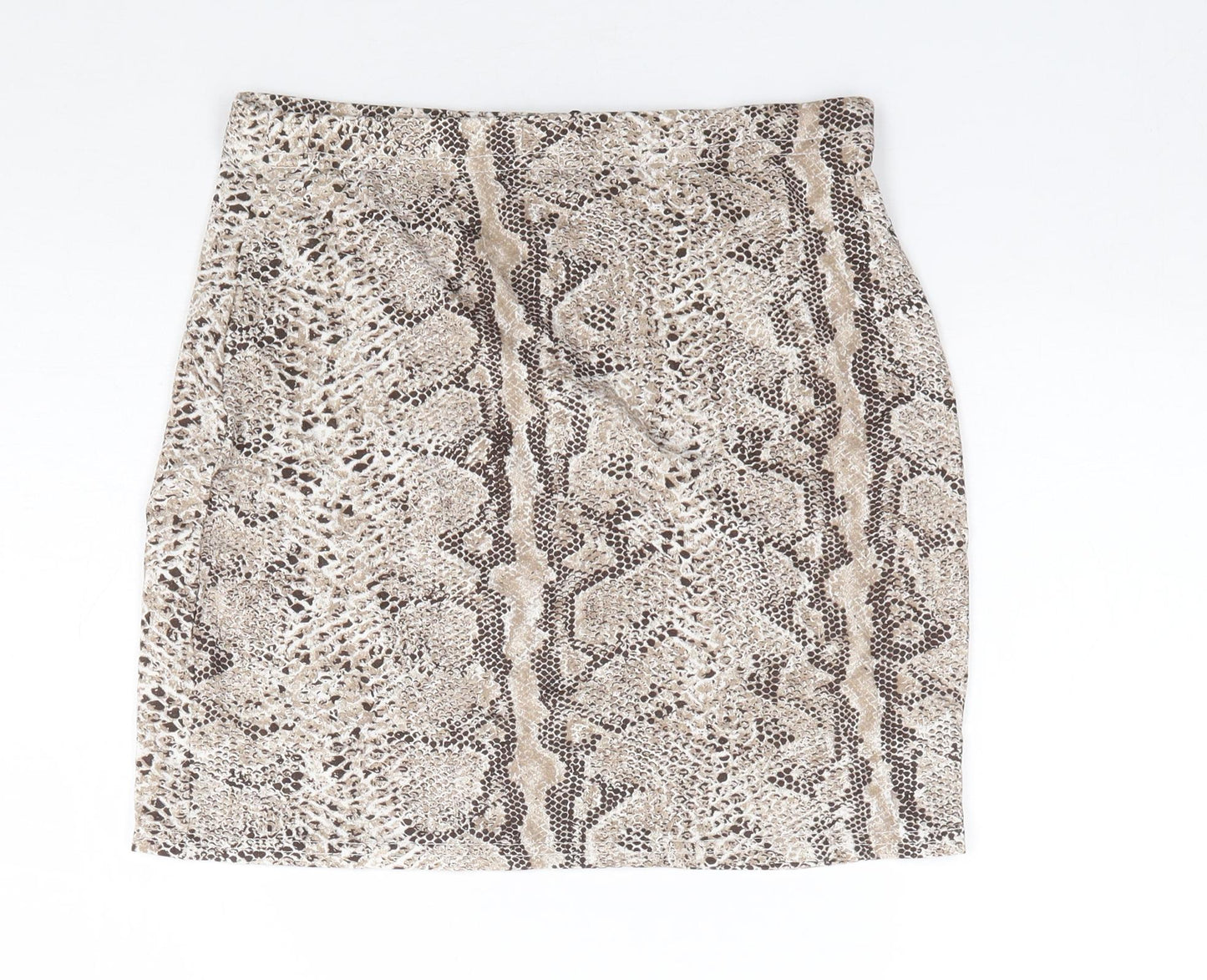 LOTD Womens Brown Animal Print Polyester Mini Skirt Size 10