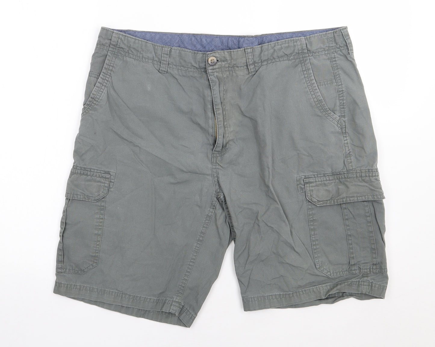 James Pringle  Mens Green  Cotton Cargo Shorts Size 38 L9 in Regular Zip