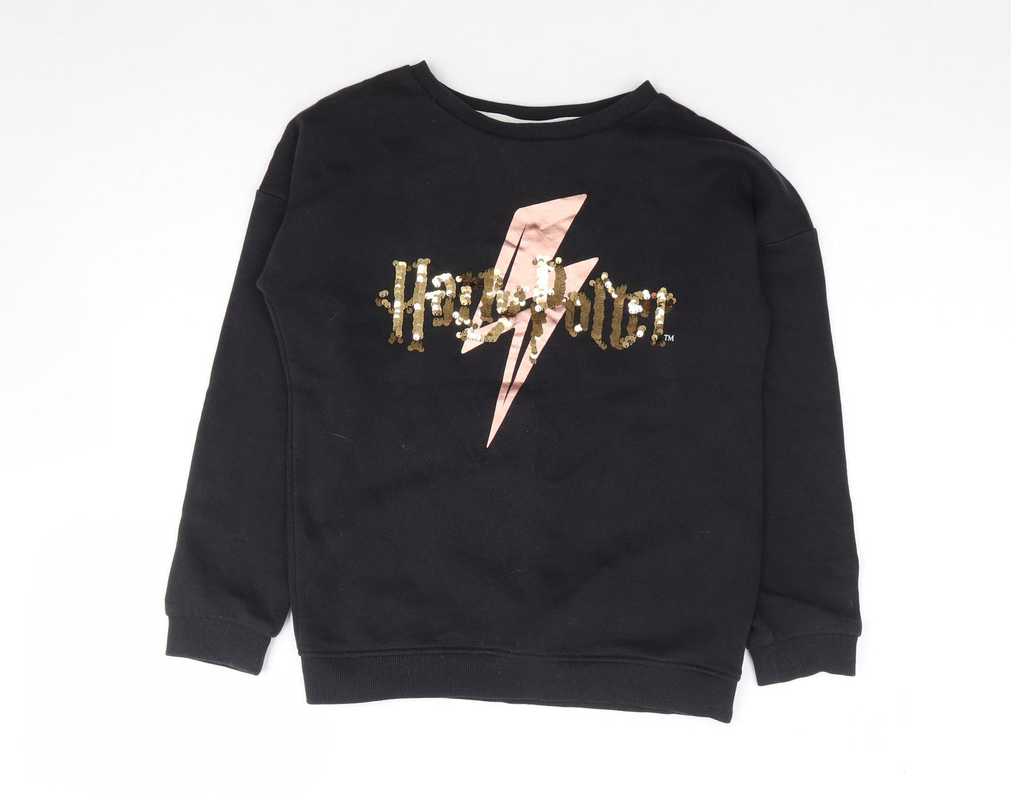 Tu  Girls Black  Cotton Pullover Sweatshirt Size 10 Years  Pullover - Harry Potter