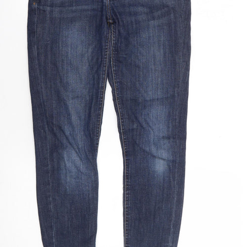 H&M  Womens Blue  Cotton Skinny Jeans Size 28 L28 in Regular Zip
