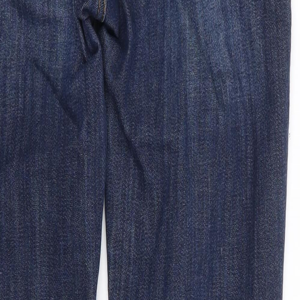 H&M  Womens Blue  Cotton Skinny Jeans Size 28 L28 in Regular Zip