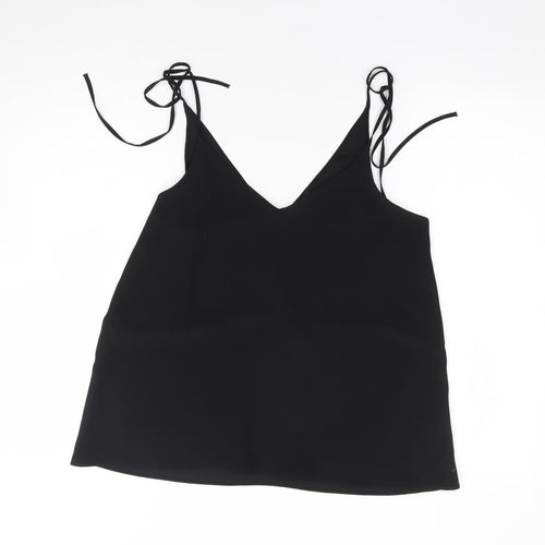 River Island  Womens Black  Polyester Camisole Tank Size 10 V-Neck