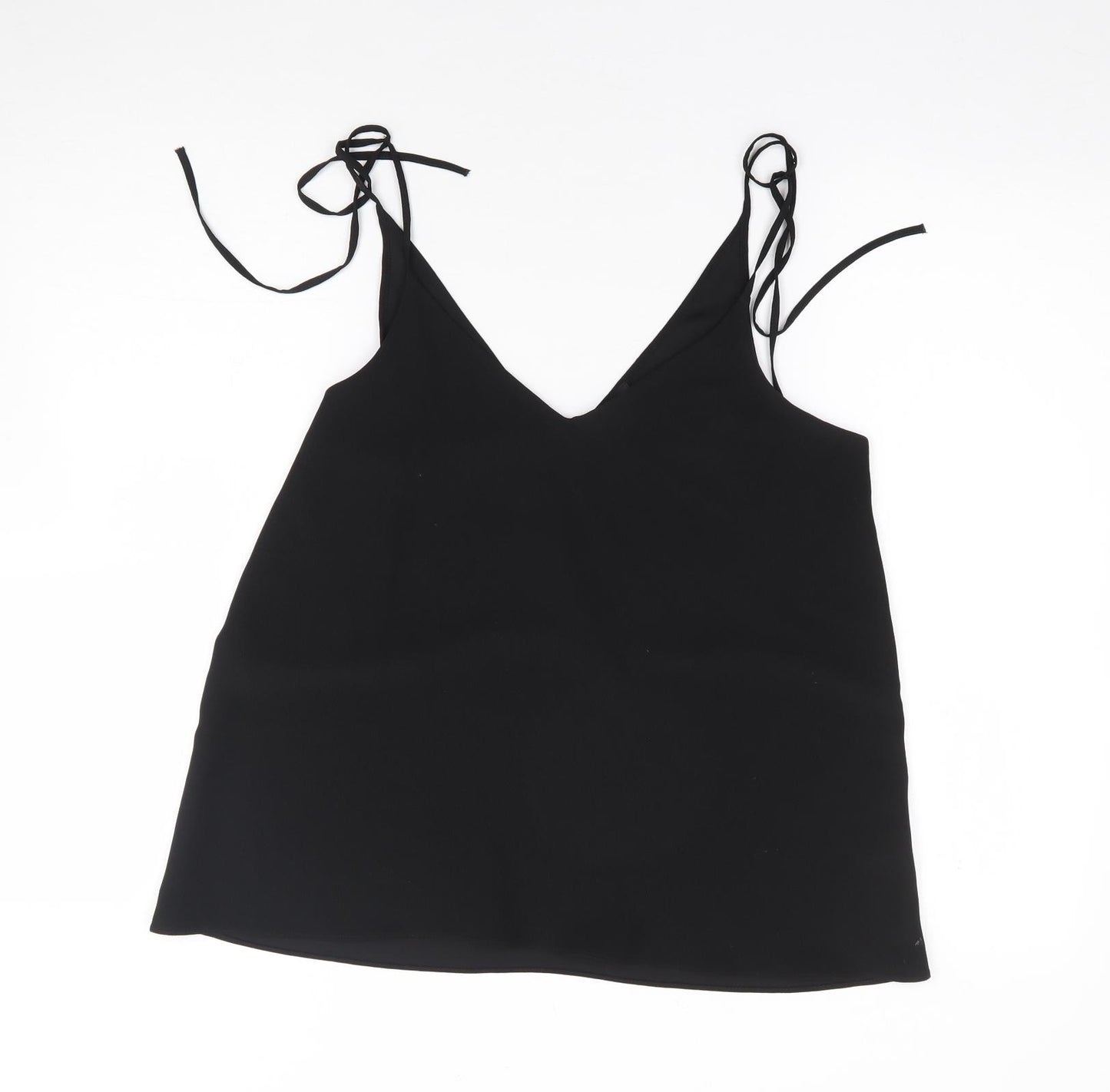 River Island  Womens Black  Polyester Camisole Tank Size 10 V-Neck