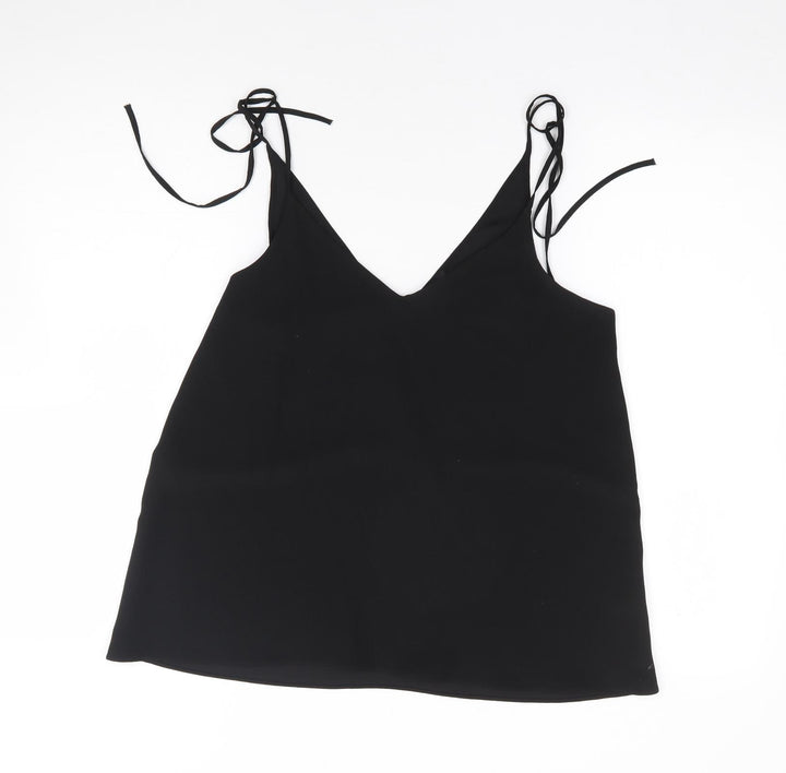 River Island  Womens Black  Polyester Camisole Tank Size 10 V-Neck