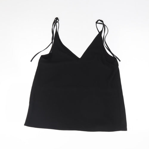 River Island  Womens Black  Polyester Camisole Tank Size 10 V-Neck