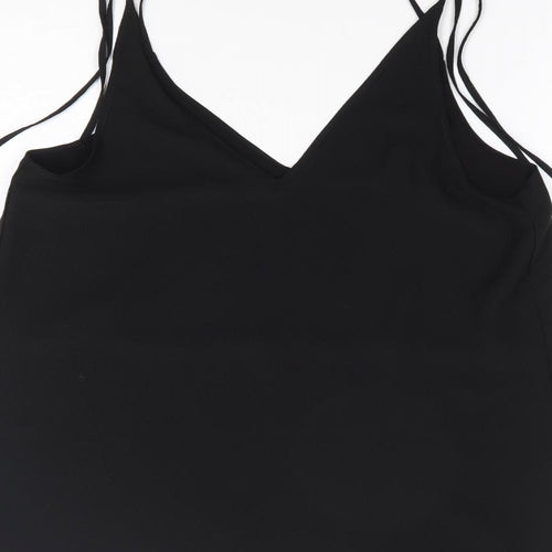 River Island  Womens Black  Polyester Camisole Tank Size 10 V-Neck