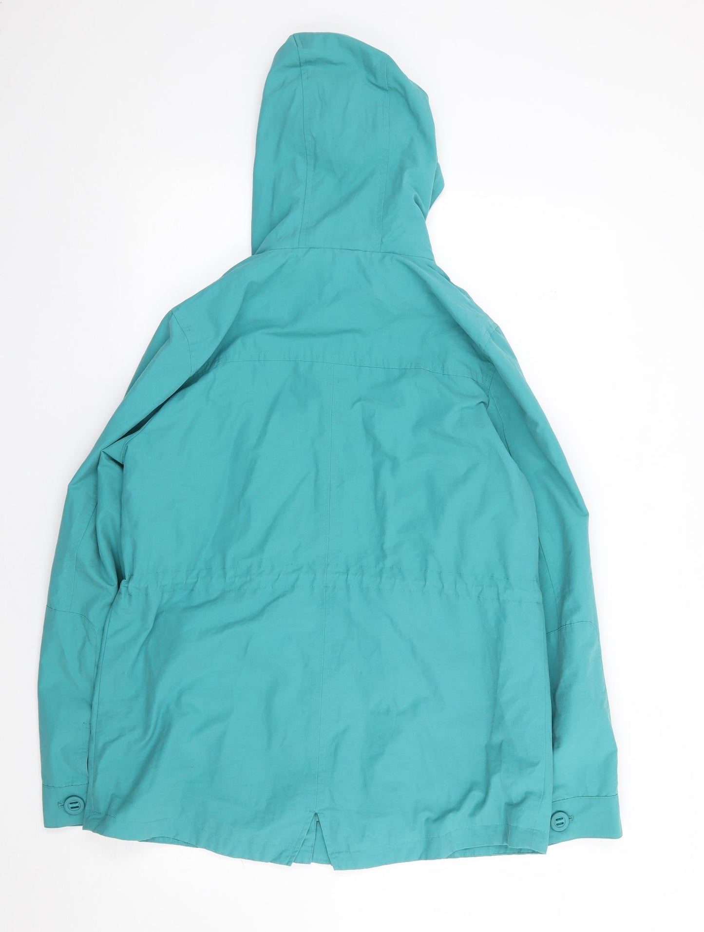 Marks and Spencer Womens Green   Rain Coat Coat Size 12  Zip