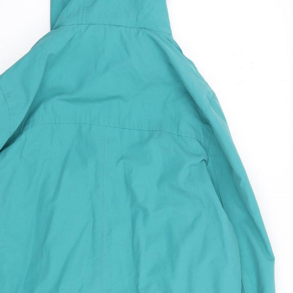 Marks and Spencer Womens Green   Rain Coat Coat Size 12  Zip