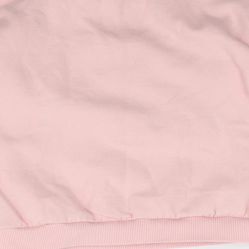 George Girls Pink  Cotton Pullover Sweatshirt Size 7-8 Years  Pullover - Pudsey, Fluffy