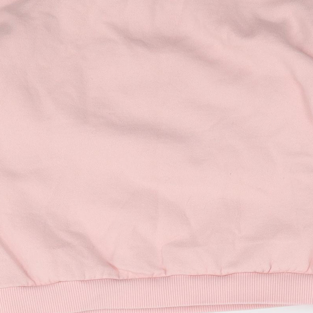 George Girls Pink  Cotton Pullover Sweatshirt Size 7-8 Years  Pullover - Pudsey, Fluffy