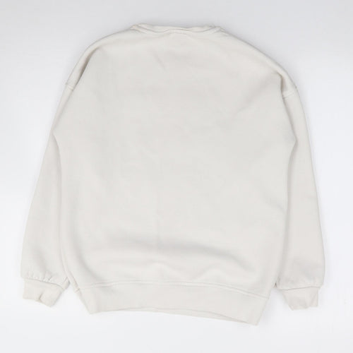 Gallery Womens Ivory  Cotton Pullover Sweatshirt Size XS  Pullover