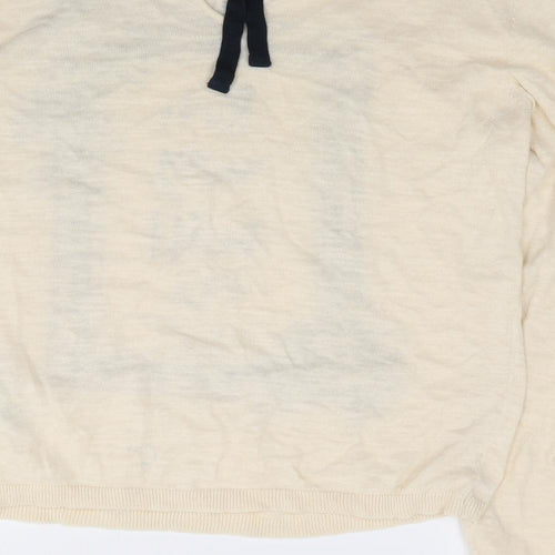 Springfield Womens Beige  100% Cotton Jersey T-Shirt Size M Round Neck