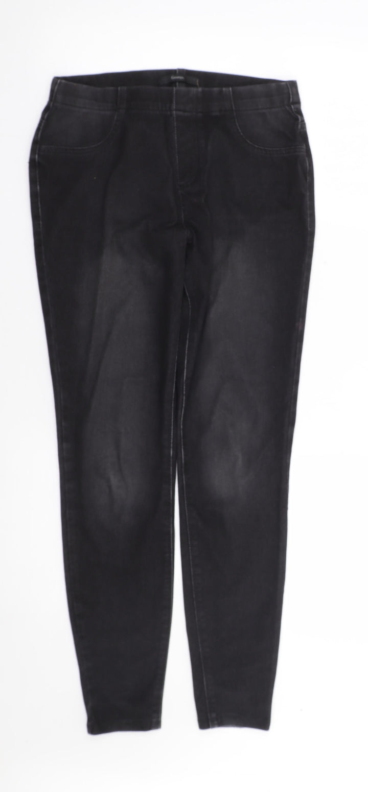 George Womens Black Polyacrylate Fibre Jegging Jeans Size 10 L28 in Regular