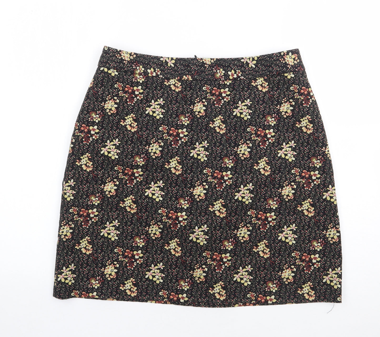 Papaya Womens Multicoloured Floral Polyester Mini Skirt Size 12   Zip