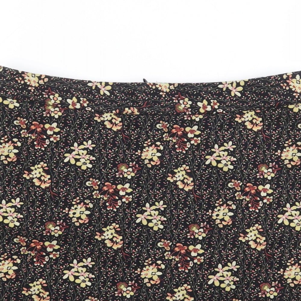 Papaya Womens Multicoloured Floral Polyester Mini Skirt Size 12   Zip