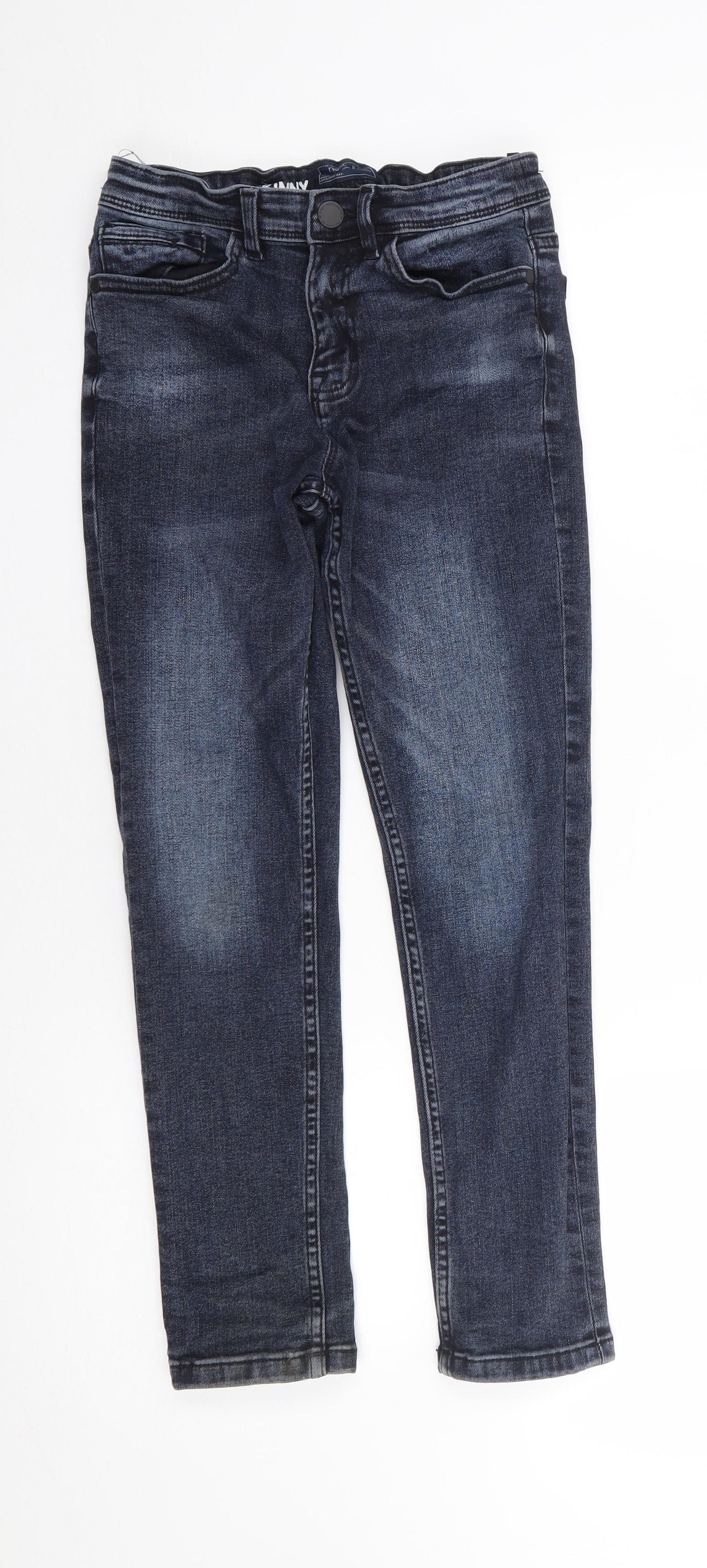 Next  Boys Blue  Cotton Skinny Jeans Size 10 Years L24 in Regular Zip