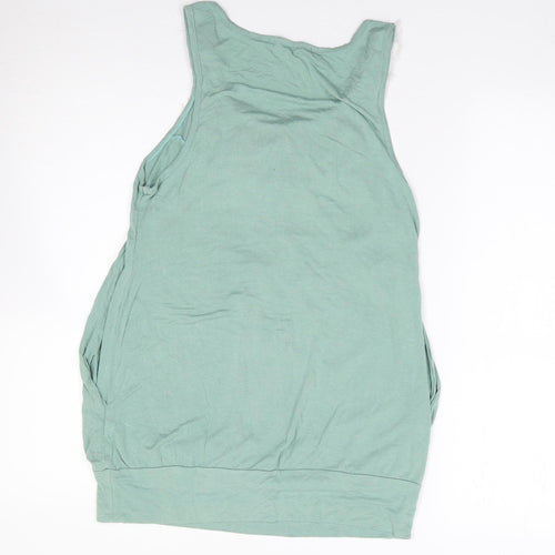 Love Culture Womens Green  Polyester Jersey Tank Size S Round Neck