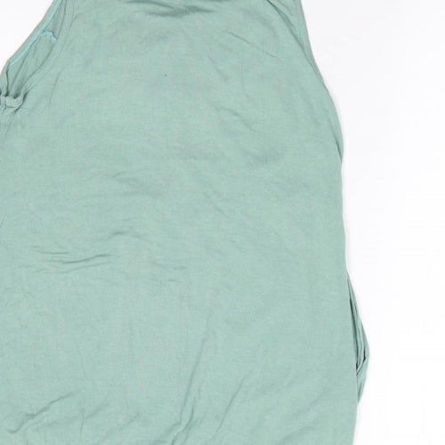 Love Culture Womens Green  Polyester Jersey Tank Size S Round Neck