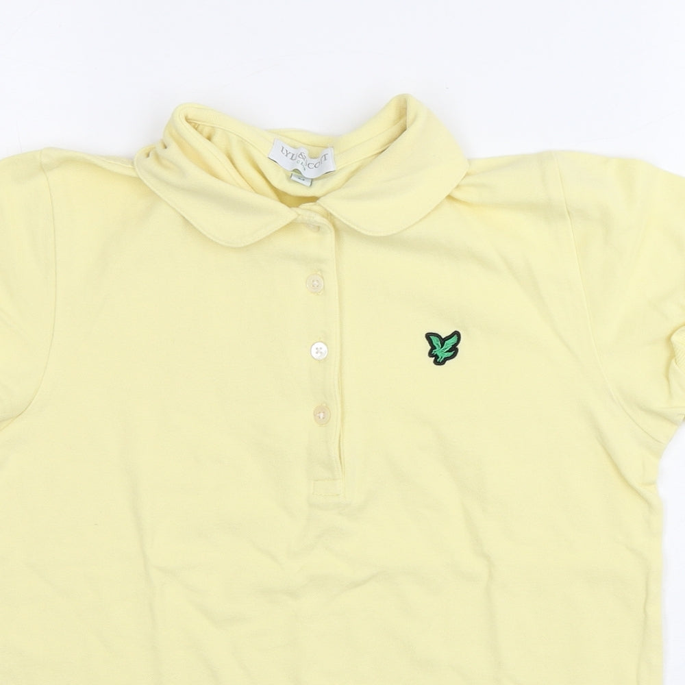 Lyle & Scott Mens Yellow  Cotton  Polo Size M Collared