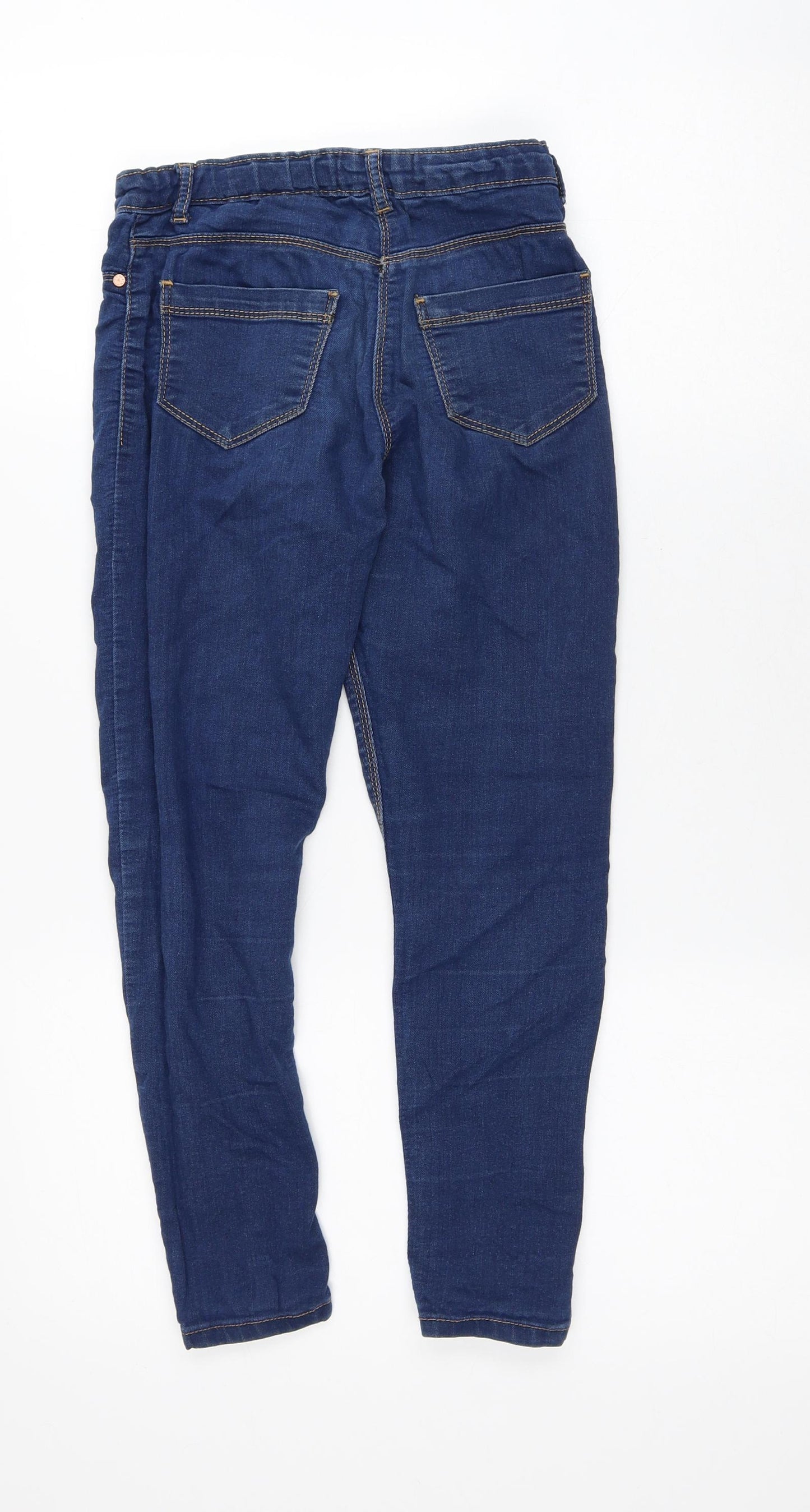 Dunnes Stores Girls Blue  Cotton Tapered Jeans Size 9-10 Years  Regular