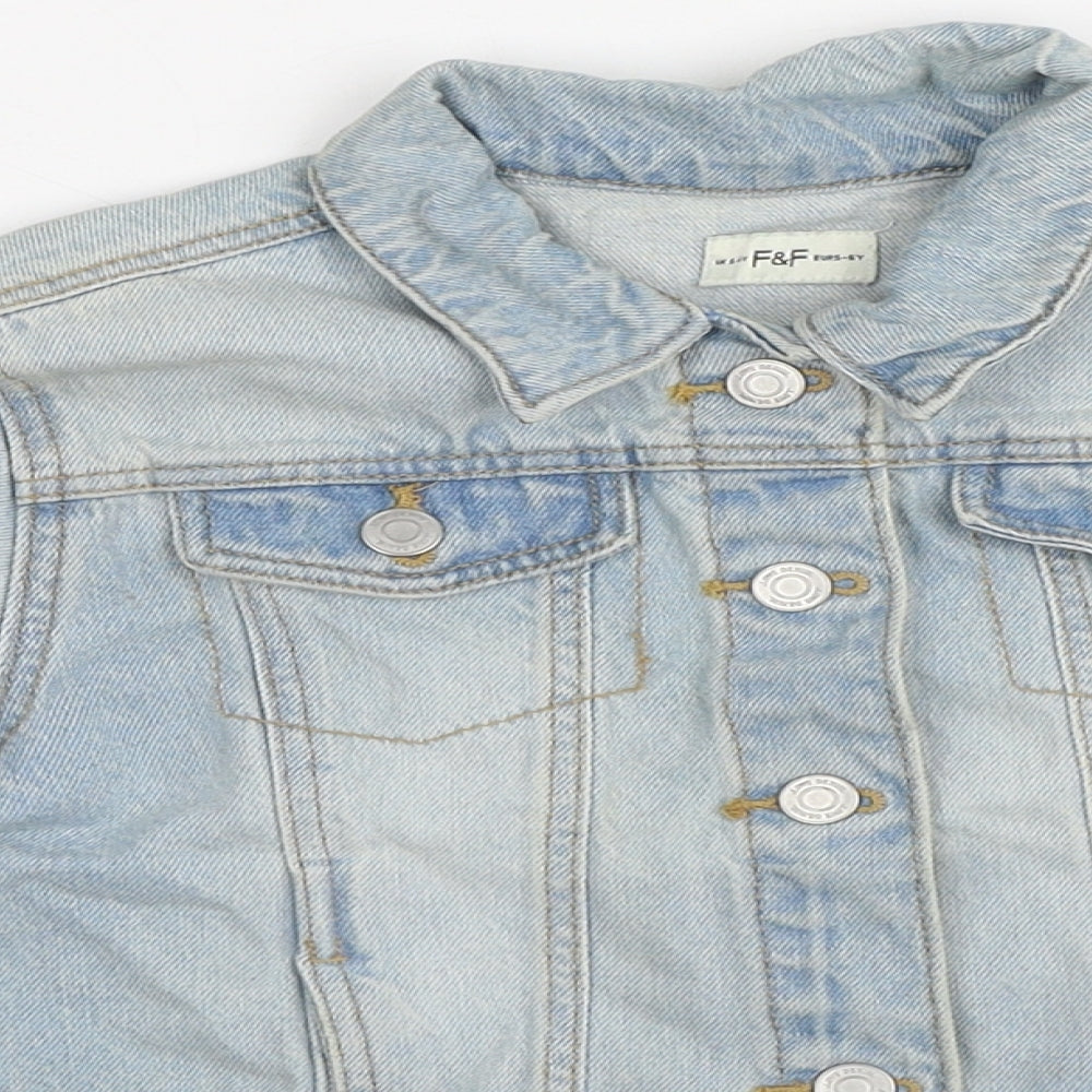F&F Girls Blue   Jacket  Size 5-6 Years