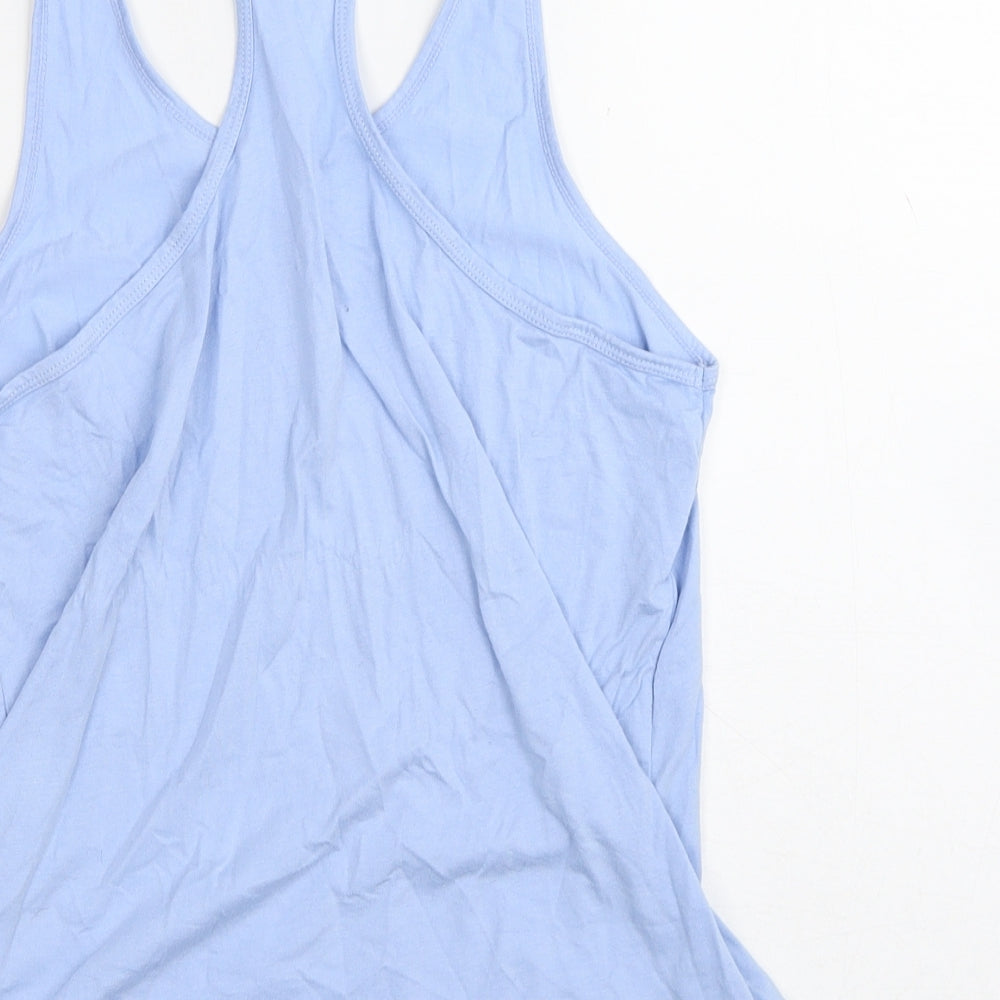 USAp' Womens Blue  Cotton Camisole Tank Size 10 Round Neck