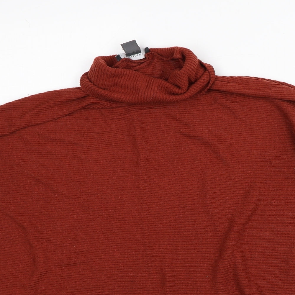 Primark Womens Brown Roll Neck  Viscose Pullover Jumper Size 14