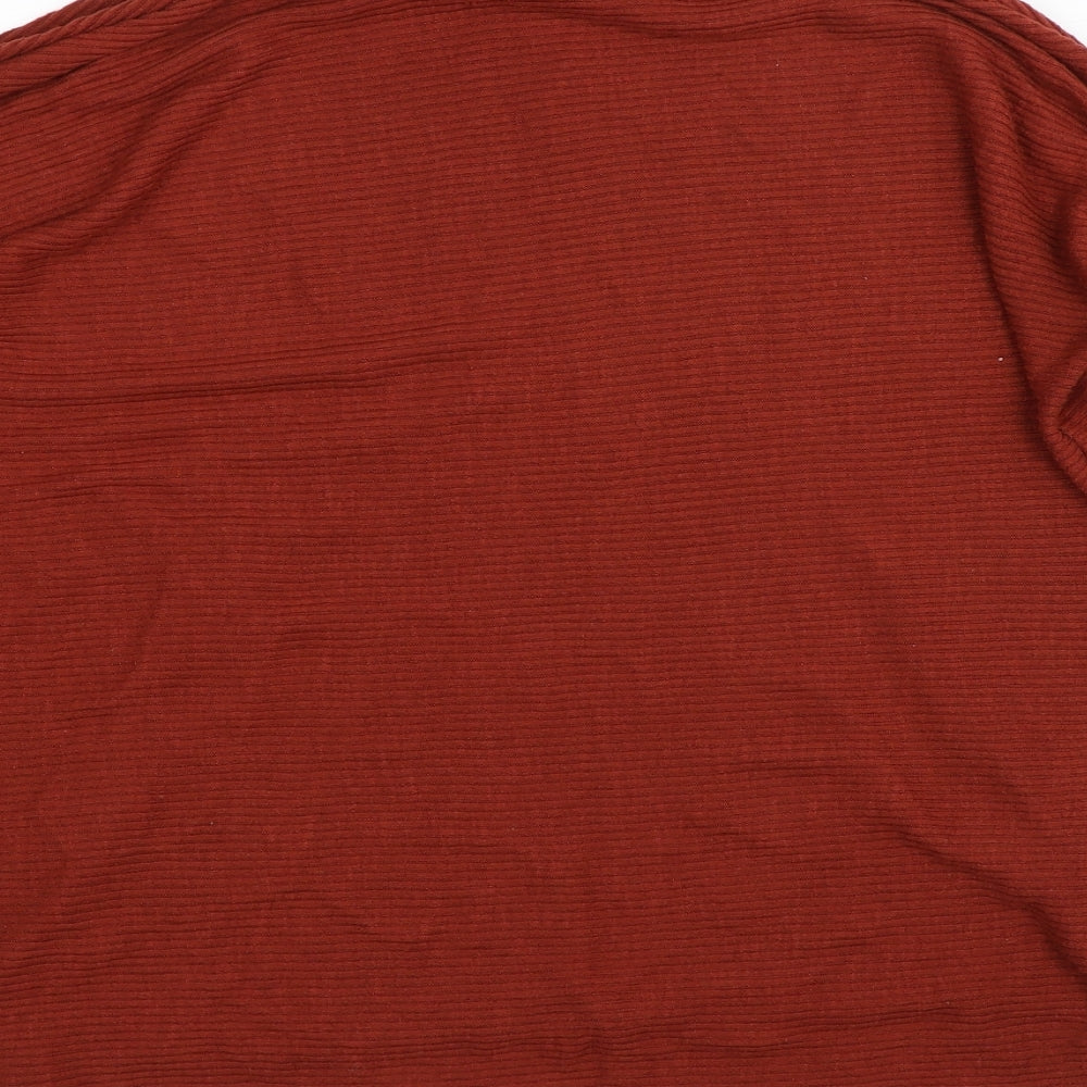 Primark Womens Brown Roll Neck  Viscose Pullover Jumper Size 14