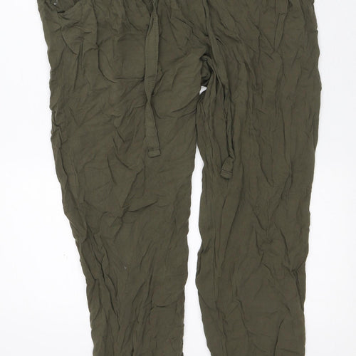 Atmosphere Womens Green  Viscose Capri Trousers Size 10 L23 in Regular